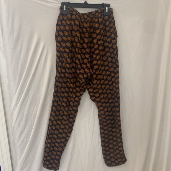 H & M print boho pocket block print pants sz xs - Picture 6 of 6